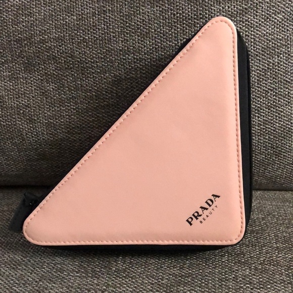 Prada Beauty Triangle Pouch Cosmetic Bag Authentic - Picture 5 of 15